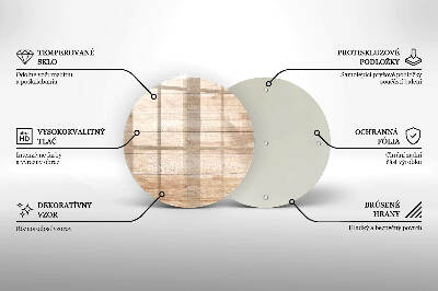 Glass candle plate Wooden boards