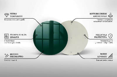 Glass candle plate Green colour