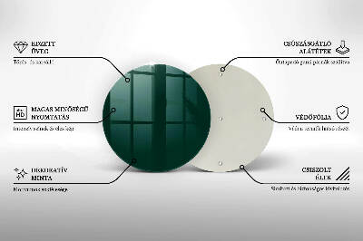 Glass candle plate Green colour