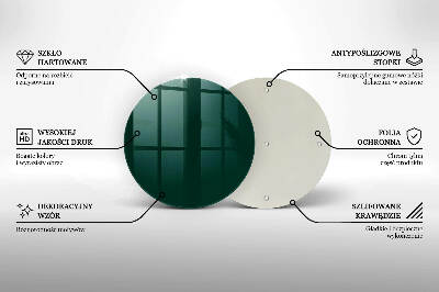 Glass candle plate Green colour