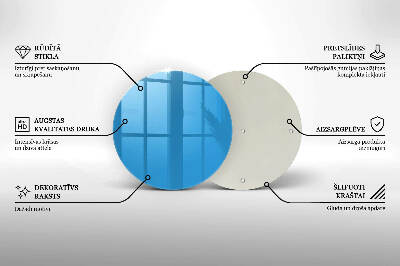 Glass candle plate Blue colour