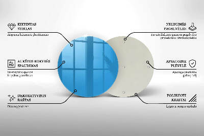 Glass candle plate Blue colour