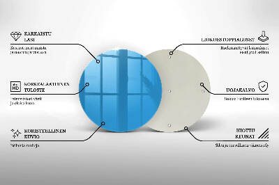 Glass candle plate Blue colour
