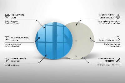 Glass candle plate Blue colour