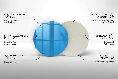 Glass candle plate Blue colour