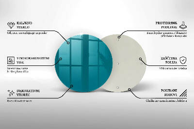 Glass candle plate Turquoise colour