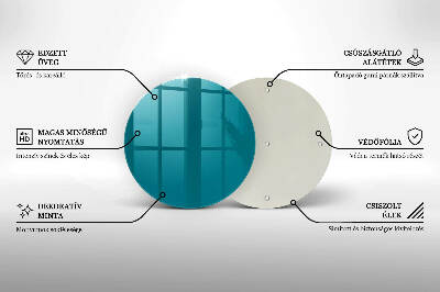 Glass candle plate Turquoise colour