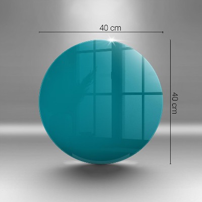 Glass candle plate Turquoise colour