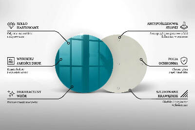 Glass candle plate Turquoise colour