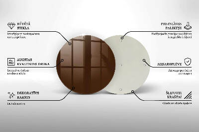 Glass candle plate Brown colour