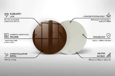 Glass candle plate Brown colour