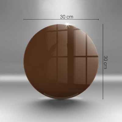Glass candle plate Brown colour