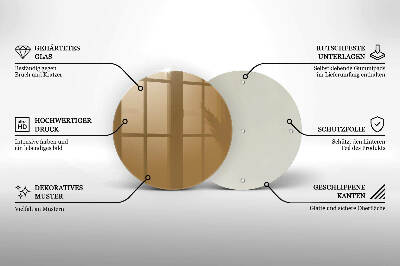 Glass candle plate Beige colour