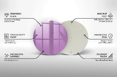 Grave candle plate Purple colour
