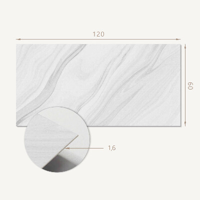 Rectangular wall panel Marble waves in an elegant style