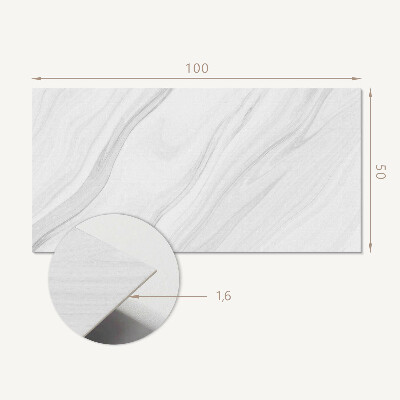Rectangular wall panel Marble waves in an elegant style