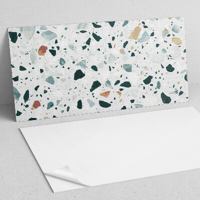 Rectangular bathroom wall panel Stone motif with subtle accents
