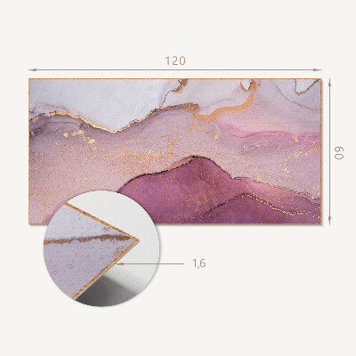 Rectangular bathroom wall panel Abstract landscape with undulating forms