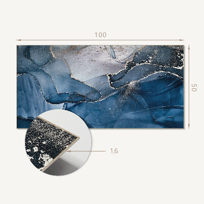 Rectangular decorative wall panel Wavy abstract shapes