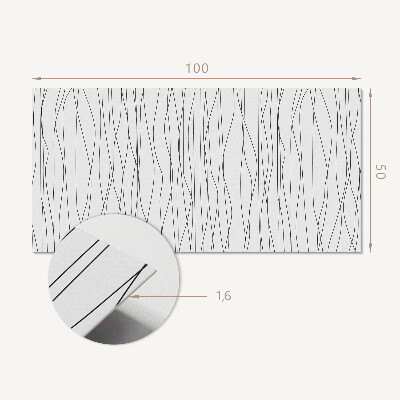 Rectangular wall panel Waves