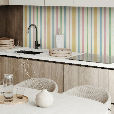 Rectangular wall panel Colorful vertical stripes