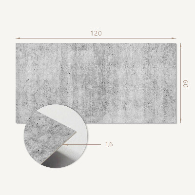 Rectangular bathroom wall panel Concrete pattern with cracks