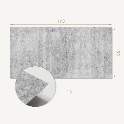 Rectangular bathroom wall panel Concrete pattern with cracks