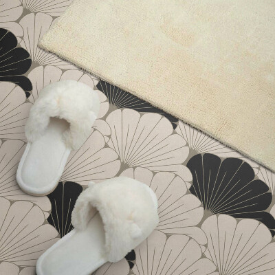 Rectangular wall panel Elegant leaf motif