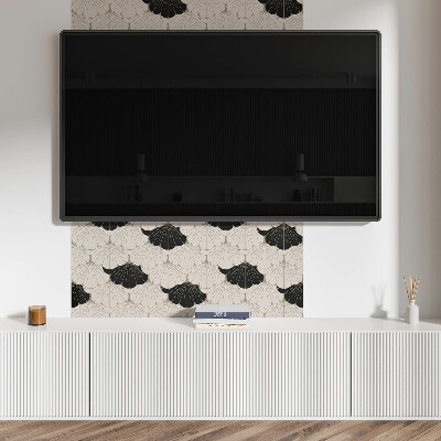 Rectangular wall panel Elegant leaf motif