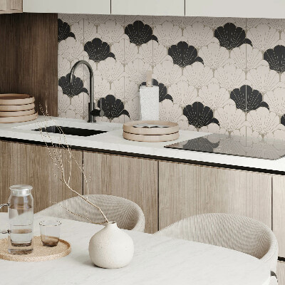 Rectangular wall panel Elegant leaf motif