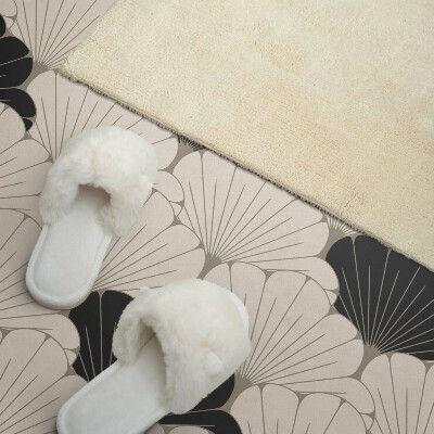 Rectangular wall panel Elegant leaf motif