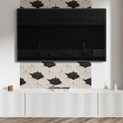 Rectangular wall panel Elegant leaf motif