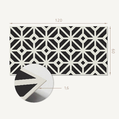 Rectangular wall panel Geometric style rhombus pattern