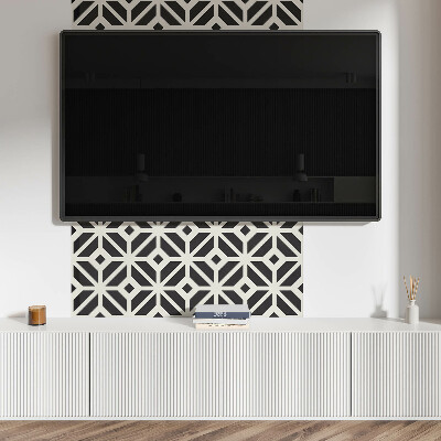 Rectangular wall panel Geometric style rhombus pattern