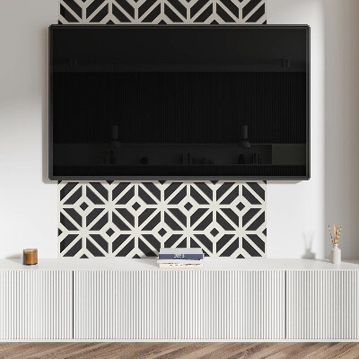 Rectangular wall panel Geometric style rhombus pattern