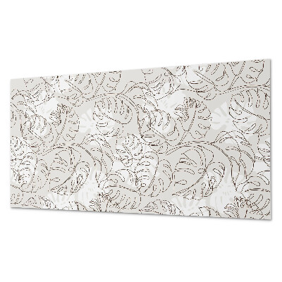 Rectangular decorative wall panel Leafy pattern in straight lines