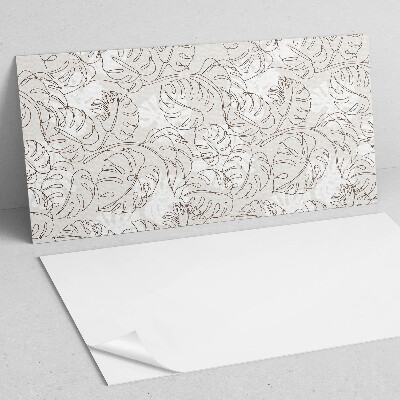 Rectangular decorative wall panel Leafy pattern in straight lines