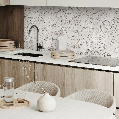 Rectangular decorative wall panel Leafy pattern in straight lines