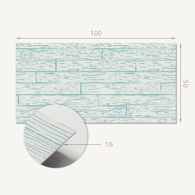 Rectangular bathroom wall panel A board modeled on wood