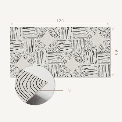 Rectangular wall panel Stylized shapes in geometric order