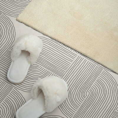 Rectangular wall panel Stylized shapes in geometric order