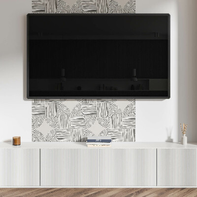 Rectangular wall panel Stylized shapes in geometric order