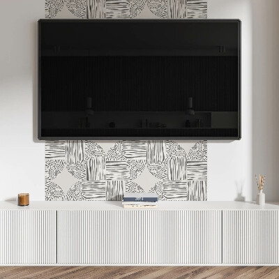 Rectangular wall panel Stylized shapes in geometric order