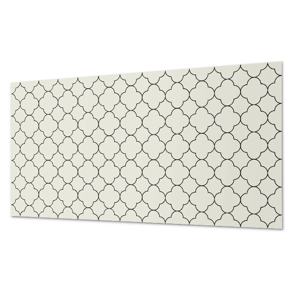 Rectangular bathroom wall panel Floral pattern in a mesh