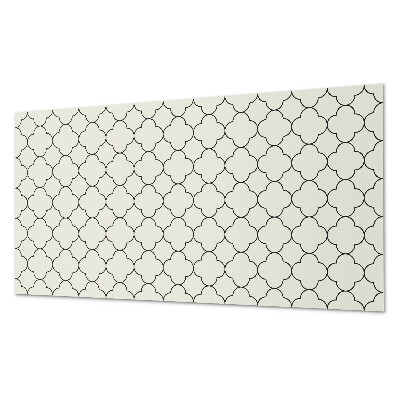 Rectangular bathroom wall panel Floral pattern in a mesh