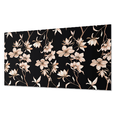 Rectangular decorative wall panel Floral motif