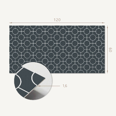 Rectangular wall panel Pattern of circles and lines in geometry
