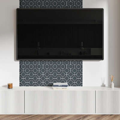 Rectangular wall panel Pattern of circles and lines in geometry
