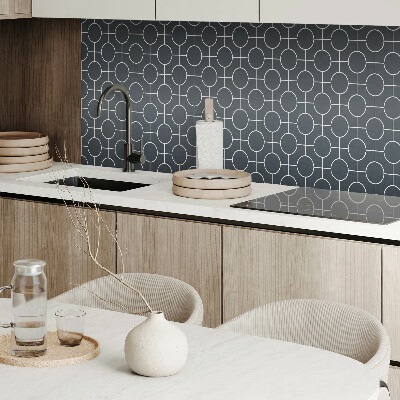 Rectangular wall panel Pattern of circles and lines in geometry