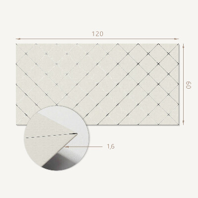 Rectangular wall panel Geometric style rhombus pattern